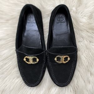 Tory Burch Gemini Link Suede Loafer Black